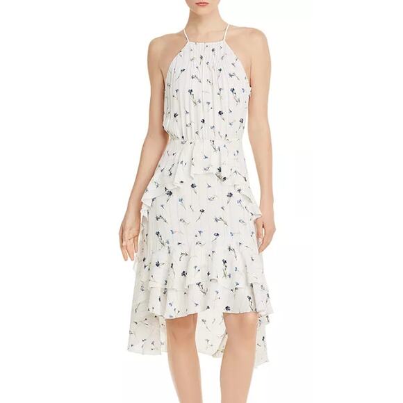 NWT Joie Porcelain Lamberta High Low Floral Print Sleeveless Dress 2 - Picture 1 of 7